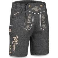 Steigenhöfer Manufaktur Jogginghose "MORITZ" kurze Jogginghose im Lederhosen Look Herren Tracht für Oktoberfest Wiesn und weitere Feierlichkeiten