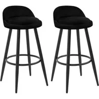 Woltu Barhocker (Set, 2 St), Barstühle mit Lehne, Belastbarkeit bis 150 kg