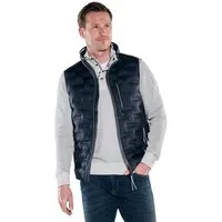 Engbers Kurzweste Herren Steppweste mit Strickkragen, Saphirblau