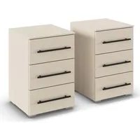 OTTO home Nachtkommode Nachttisch Nachtschrank Schubladen Sideboard Schubladenkommode AVOLA (Set, 2 St., Breite 40 cm inkl. SOFT-CLOSE-FUNKTION mit Dekorfront), mit 3 geräumigen Schubladen für viel Stauraum MADE IN GERMANY