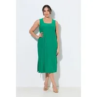 Ulla Popken Cocktailkleid Jerseykleid A-Linie Carré-Ausschnitt ärmellos