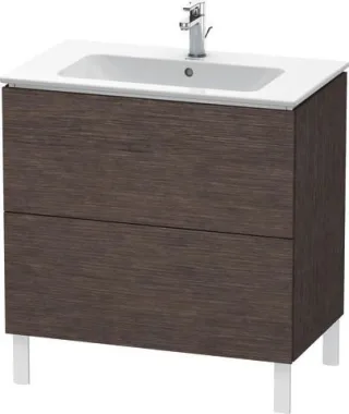 Duravit L-Cube Waschtischunterbau bodenstehend Eiche dunkel gebürstet Matt 820x481x704 mm - LC662607 LC662607272