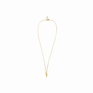 Luxenter Halskette aus 925er Sterlingsilber mit funkelndem Zirkonia, 18 Karat Gelbgold-Finish – Talya