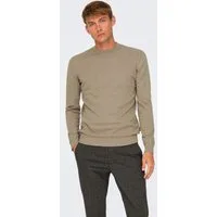 ONLY & SONS Strickpullover ONSLOUI REG 12 MEL CREW KNIT NOOS