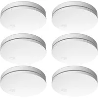Elro Rauchmelder (6er Set Optischer Desing Rauchwarnmelder mit 10 Jahres Batterie, flach)