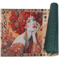 ANRO Küchenläufer RANNA Teppichläufer Bodenmatte Flurläufer Küchenteppich, eckig, Höhe: 3 mm, Meterware rutschfest 100cm Mucha Modern Bunt wasserdicht