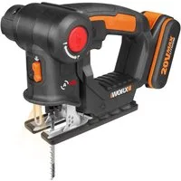 Worx Akku-Stichsäge WX550 Axis, Profi 2-in-1 Pendelhub Stich- & Säbelsäge, inkl. Akku & Ladegerät
