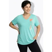 Ulla Popken T-Shirt Funktions-Shirt antibakteriell V-Ausschnitt
