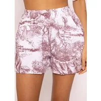 SASSYCLASSY Shorts Musselin Sommer Hose Damen Kurz mit Motiv 100 % Baumwolle (Musselin), atmungsaktiv, sehr leicht, Made in Italy