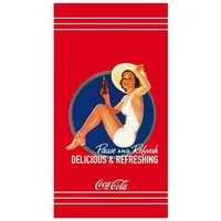 CTI Badetuch Coca Cola Pin Up 85 x 160 cm Velouroptik