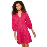 Love & Roses Minikleid Love & Roses Mini-Kaftan, Lochstickerei, Kurzgröße (1-tlg)