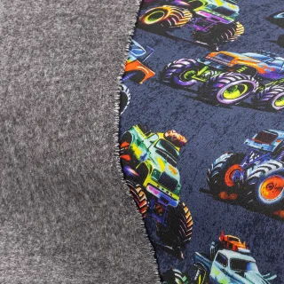 Alpenfleece "Monstertruck", blau-color