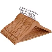 Spetebo Kleiderbügel Holz Kleiderbügel - 20 Stück / natur, (Set, 20-tlg), Garderoben Holzbügel