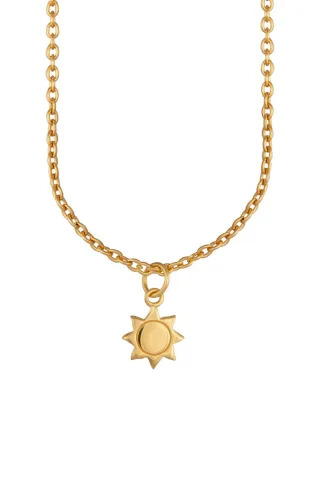 cai Anhänger mit Kette 925 Sterling Silber gelb vergoldet Sonne