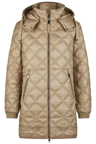 Barbara Lebek - Sandwich-Steppjacke mit Kapuze light olive - Gr. - 44