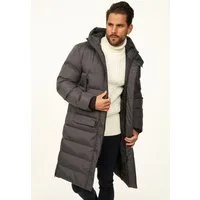 OneRedox Parka mit Kapuze als Winterjacke - Langer Steppmantel Herren warme Pufferjacke Steppjacke - Langer Wintermantel