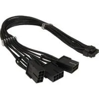 Adapterkabel GPU-02 (12+4pin) auf 3x 8pin schwarz, 34cm