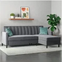 Dorel Home Ecksofa Celine, L-Form, mit Bett-Funktion und Stauraum. Recamiere beidseitig montierbar