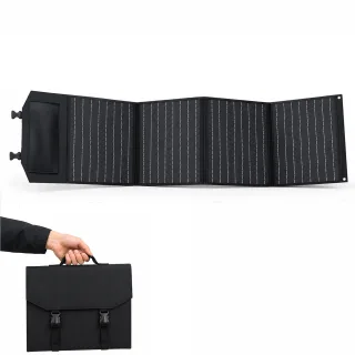 [EU Direct] ZGZXSEXHZ 80W Foldable Solar Panel 164.5x41cm With DC USB Type C Ports Kickstands For RV Camping Off Grid Po