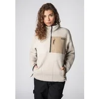 SUBLEVEL Fleecejacke Damen Half-Zip Fleecejacke Reißverschluss Fleecejacke Outdoorjacke Kuscheljacke