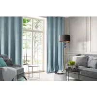 Design91 Vorhang Samtvorhänge 140x250 cm (1 St), Ösen, blickdicht, Samt, Wohnzimmer