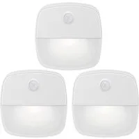 Rosnek LED Nachtlicht Aufkleber, Bewegungsmelder, für Treppen Flur Schlafzimmer Schrank, Weiß, Warmweiß, batterie
