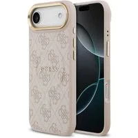 Guess Handyhülle GUESS Case für iPhone Air Goldrahmen Magsafe Handyhülle Cover Rosa