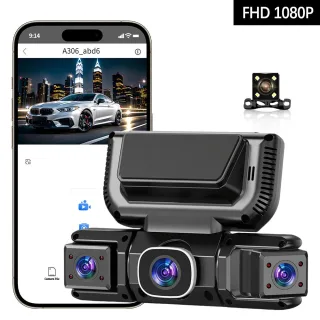 W6 Quad OBD Radar DVR Camera Dash Cam Infrared Night Vision 3.16 inch IPS HD Screen WiFi Mobile Phone Connectivity G-sen
