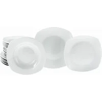 CreaTable Teller-Set Amelie Weiß, Teller Set 18-tlg (18-tlg), 6 Personen, Porzellan, Daily Use, Zeitlos