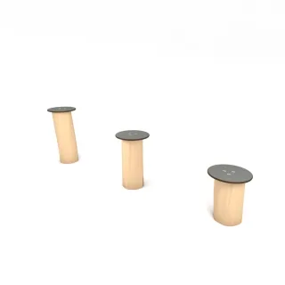 Balanciergerät PRO Zanco für öffentliche Spielplätze - Robuster Bewegungspfad Robinienholz Ø 14 cm - L 500 cm x B 330 cm - Sicheres Kletterset Wickey