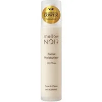 mellow NOIR Feuchtigkeitscreme Facial Moisturiser 50 ml – 24h Feuchtigkeit vegane Gesichtscreme, Zertifizierte Naturkosmetik