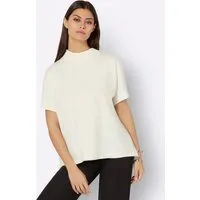creation L T-Shirt Stehkragen-Shirt Kurzarm