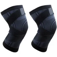 Rötting Design Kniebandage 2 Kniebandagen Sportbandage Knieschoner Kniestütze Farbe schwarz