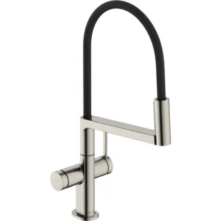 hansgrohe Talis Select M54 PowderSpray Spültisch-Einhebelmischer 72861800 3jet, Edelstahl Finish