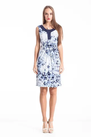 Empire-Taillen-Kleid mit Tiermuster