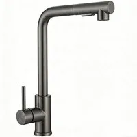 AICA Küchenarmatur Wasserhahn Küche Hochdruck, 360° schwenkbar & ausziehbar, Edelstahl mit 2 Strahlarten, 40cm Auszug & Mischbatterie für alle Spülbecken