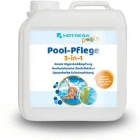 HOTREGA® Poolpflege Pool-Pflege 3in1 Konzentrat 2 L, Desinfektion, Algenentferner, (Kein Set)