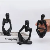 GarveeMore Skulptur 3pcs Abstrakte moderne Denker Statue Desktop Ornament