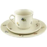 Seltmann Weiden Geschirr-Set Seltmann Weiden Marie Luise Blütenmeer Kaffee-Gedeck 3-tlg., 1 Personen, Porzellan