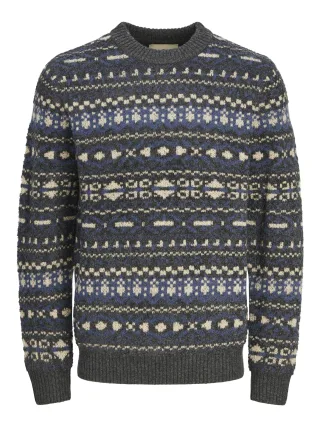 JACK&JONES - JPRBLUDAVE KNIT PATTERN PACK Blau - Gr. - S