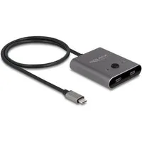 Delock Delock 11500 USB-C® (USB 3.2 Gen 2) Umschalter Grau USB-Adapter, 50.00 cm