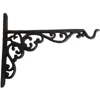 LB H&F Lilienburg Wandhalterung Halter Halterung Wandhalter Wandhalterung Wandbefestigung Laterne, (Blumenampel Ampelhalter Laternenhalterung Aufhänger Wandhaken Metall Laternen Haken Blumen Ampel Landhaus Laternenhaken Eisenhaken Shabby Vintage Nost