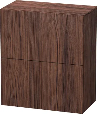 Duravit L-Cube Halbhochschrank Nussbaum dunkel Matt 700x363x800 mm - LC117702121 LC117702121