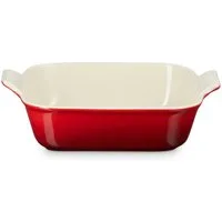 LE CREUSET Auflaufform Auflaufform Tradition quadratisch kirschrot 23cm, Steinzeug