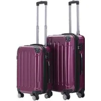 Beibye Kofferset 2-teilig 65 + 55 cm, 4 Doppel-Rollen, Dehnfalte, div. Farben