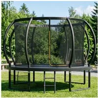 GUNJI Gartentrampolin Gartentrampolin für Kinder 228/305/366/427CM, Tragfähigkeit 150KG, Ø 228 cm, (228 cm, (GS-zertifiziertes Kindertrampolin mit Sicherheitsnetz, Leiter, Schutzmatte, Kürbisdesign)-ostern geschenke)