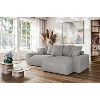 Home affaire Ecksofa LAKESIDE klein mit Bettfunktion und Bettkasten, B/T/H 235/142/84 cm, L-Form, Recamiere beidseitig montierbar, mit Wellenunterfederung