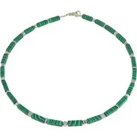 traumschmuck Collier 226d Collier Schmuck-Edelstein Impression Jaspis Malachit Style grün (Geschenk, Muttertag, Weihnachten, Geburtstag, Valentinstag, inkl. Schmuckbox), handgefertigt, einreihig
