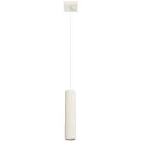 Licht-Erlebnisse Pendelleuchte BERTA, ohne Leuchtmittel, Aluminium GU10 8 cm breit H: max. 118 cm Creme Modern Pendelleuchte