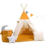 Rainbow Kids Tipi-Zelt Honigland, Personen: 2 (8 tlg., 3 verschiedene Varianten)